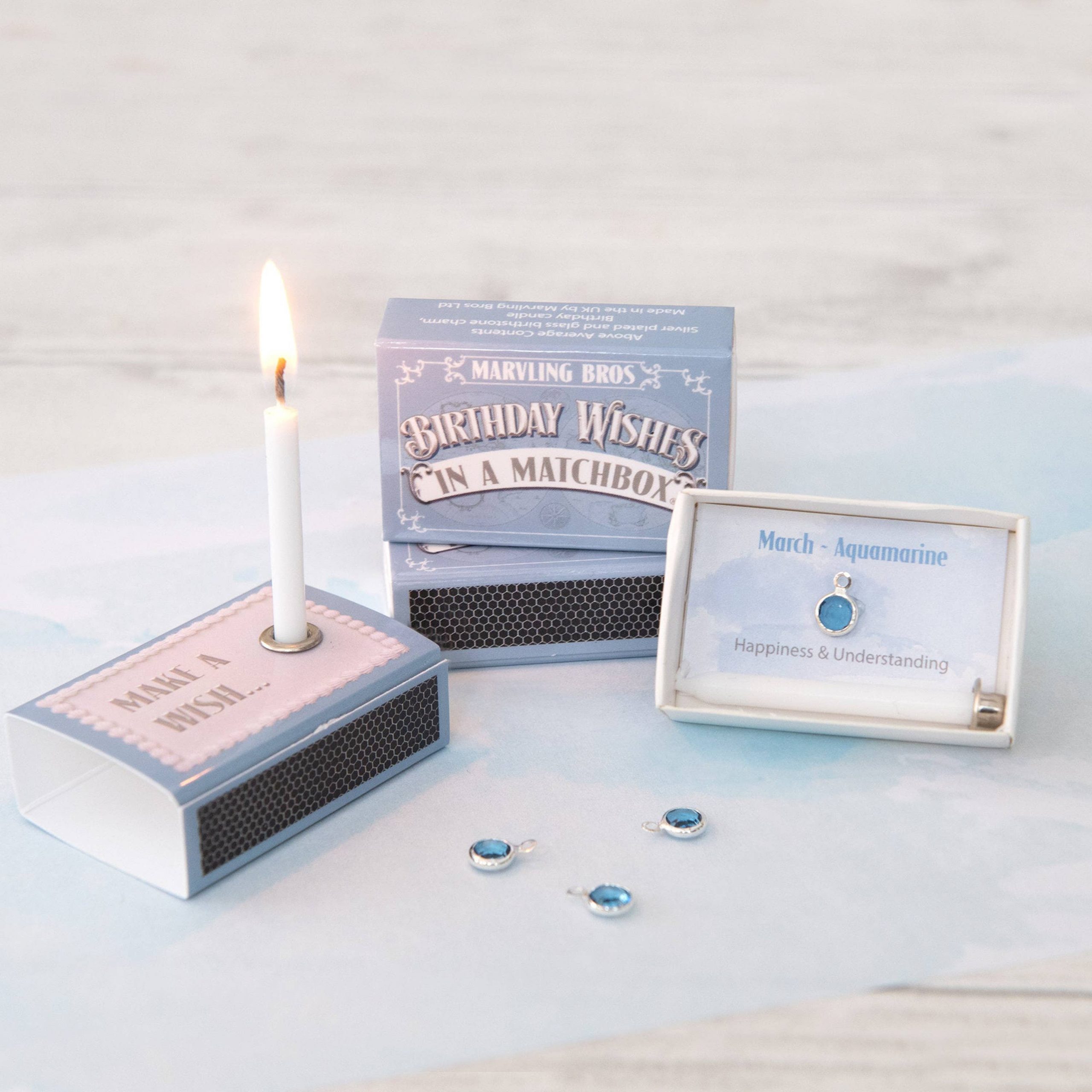 March Birthstone In A Matchbox