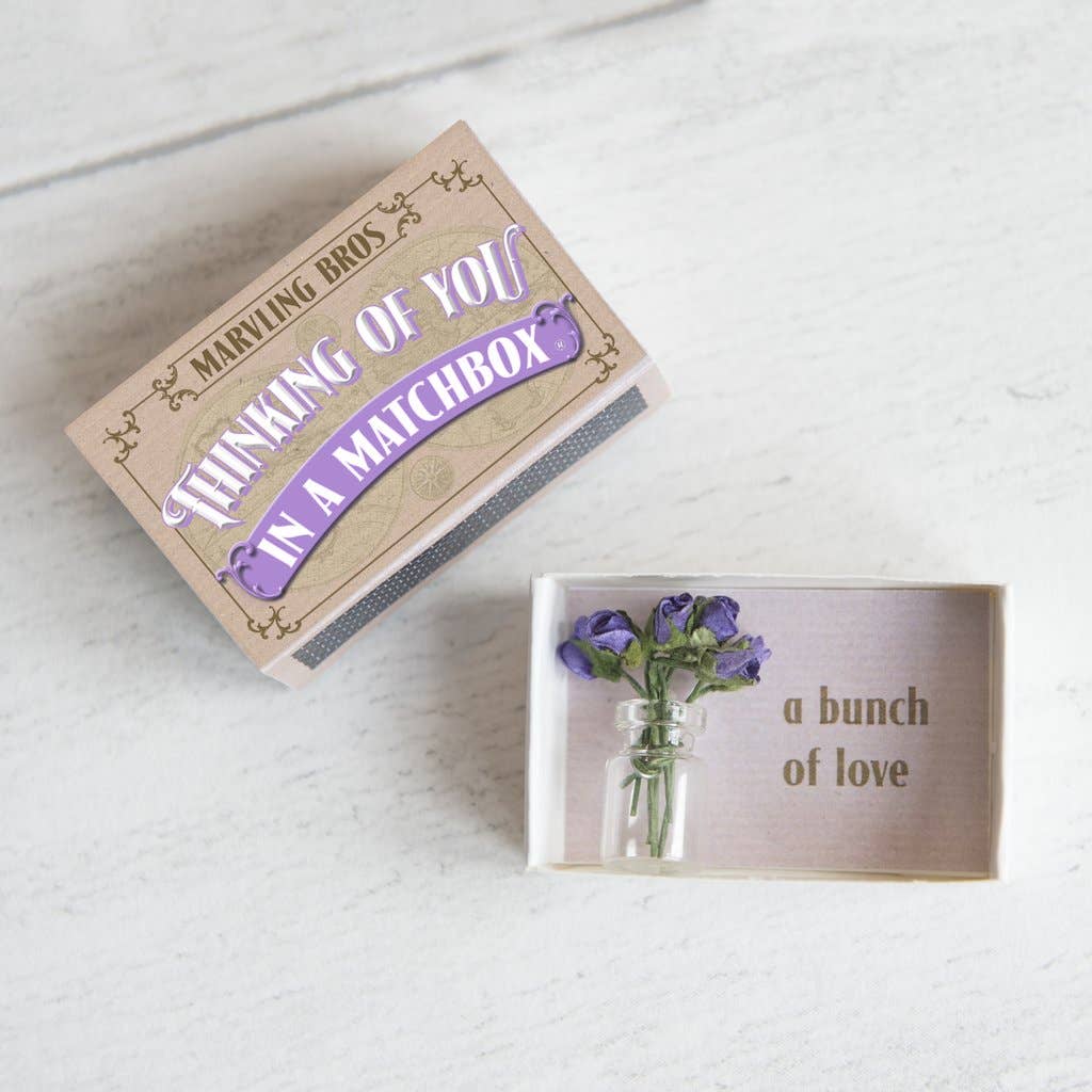 Thinking Of You Bunch Of Roses In A Vase In A Matchbox - Image 2