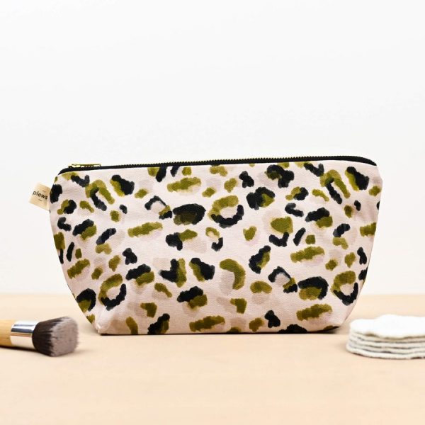 Lilac Leopard Print Wash Bag
