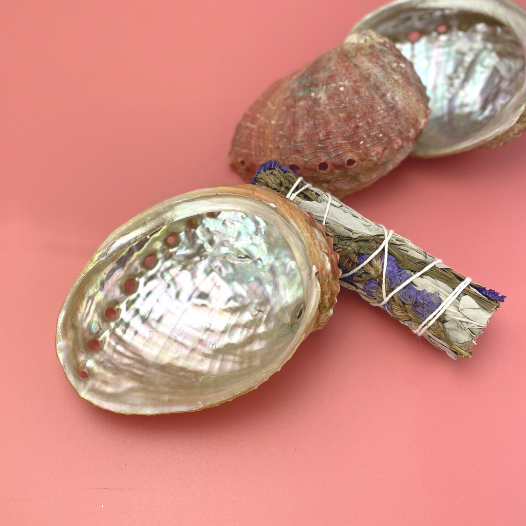 Abalone Sea Shell Smudge Stick Bowl - Image 2