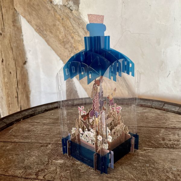 'Butterly Cottage Garden' 3D bottle card - Image 2
