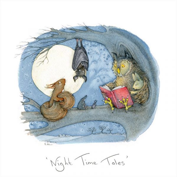 'Night Time Tales' greetings card
