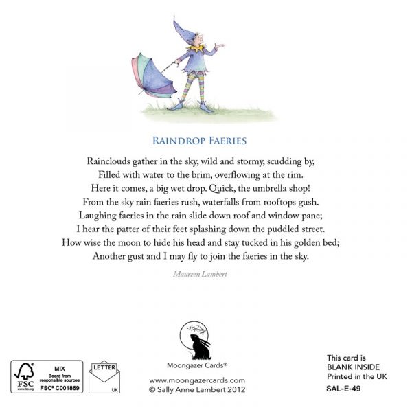 'Raindrop Faeries' greetings card - Image 2