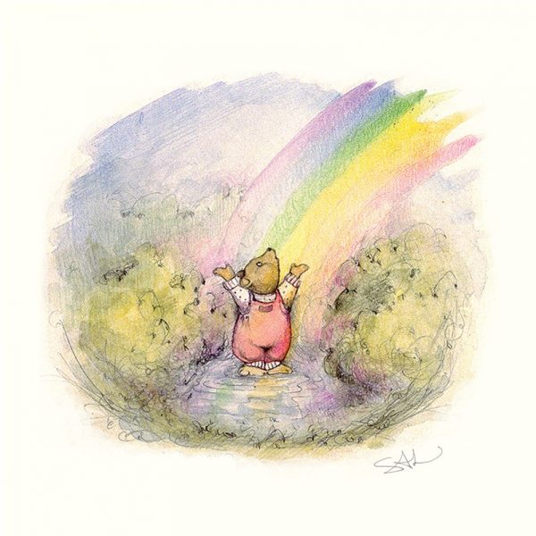 'Standing in a Rainbow' greetings card