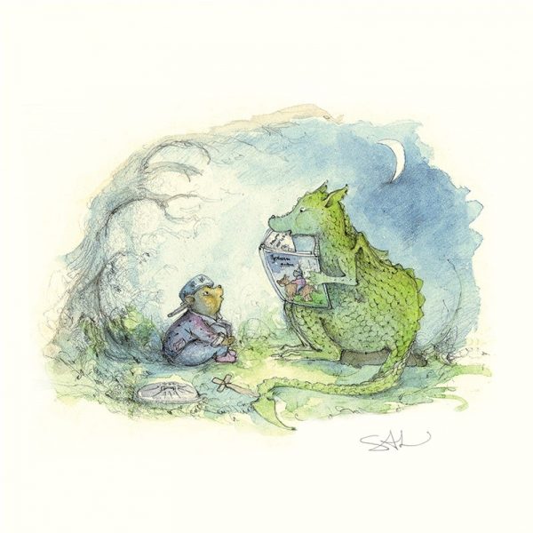 'Dragon Storytime' greetings card