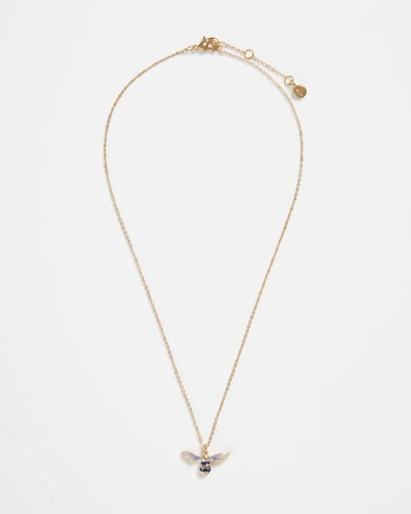 Fable Enamel Short Bee Necklace - Image 2