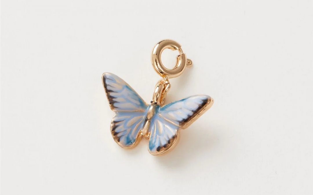 Fable Enamel Blue Butterfly Charm