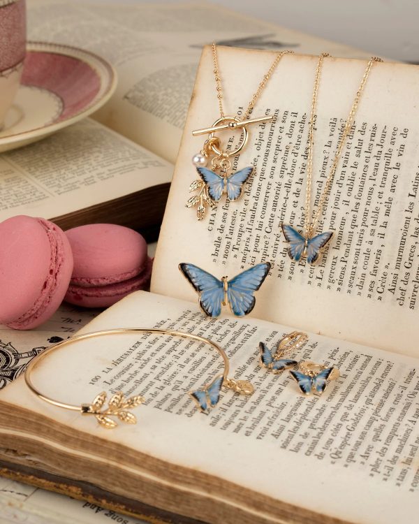 Fable Enamel Blue Butterfly Brooch - Image 3