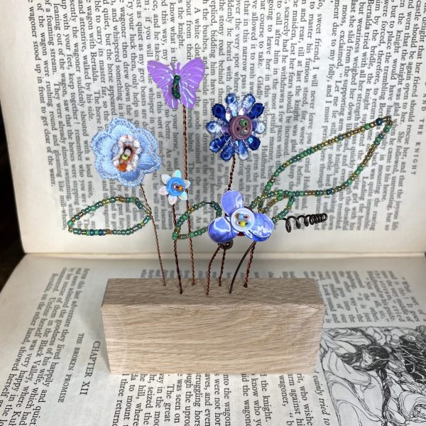 Large Blue Bead and Button Blooms
