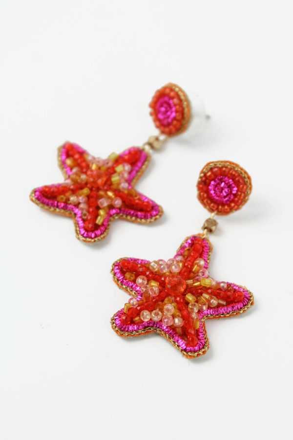 Starfish Pink Earring