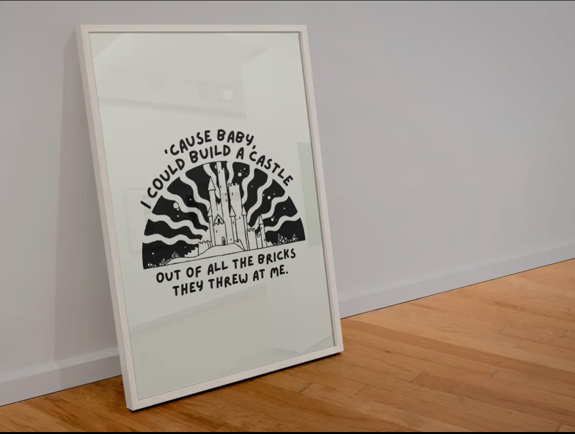 I Could Build A Castle A5 Print - Image 2