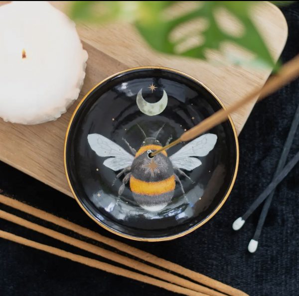 Forest Bee Ceramic Incense Holder Plate