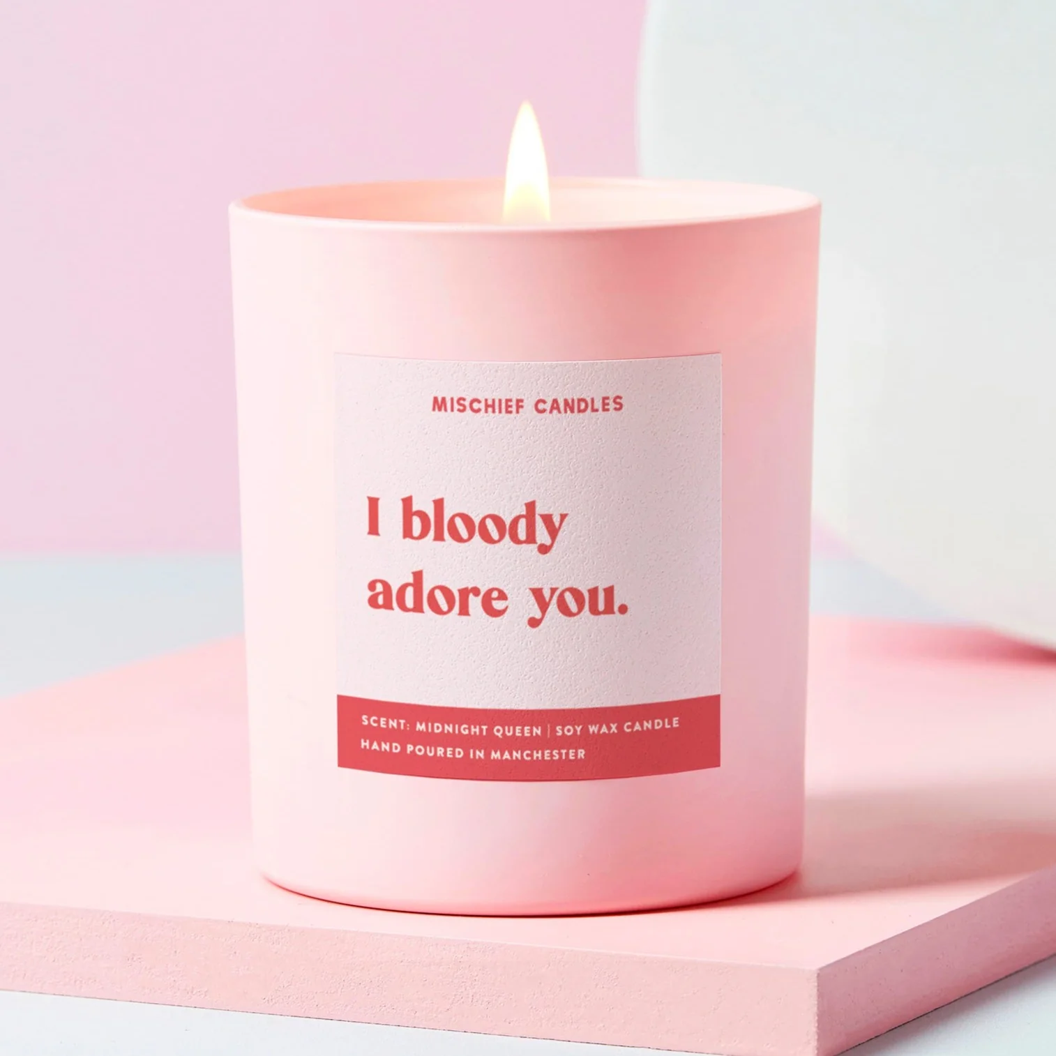 'I bloody adore you' candle