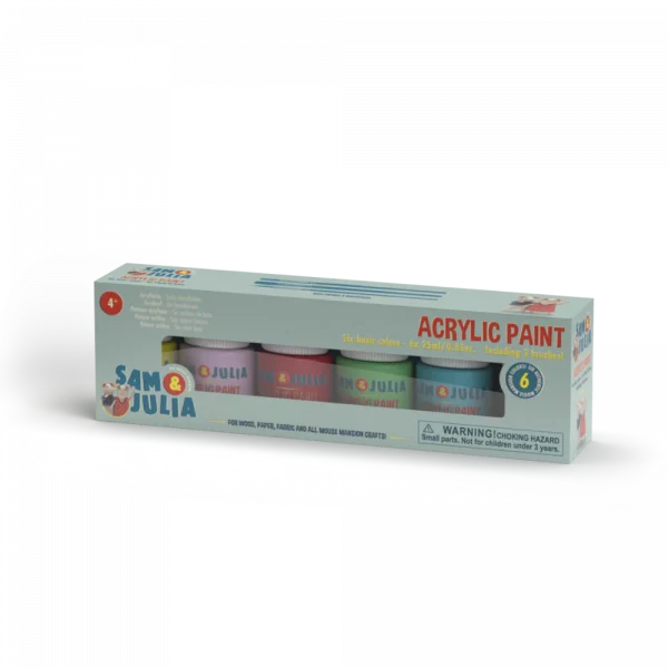 Acrylic Paints - 6 Colours