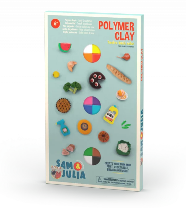 Polymere Clay - Set of 12 basic colours