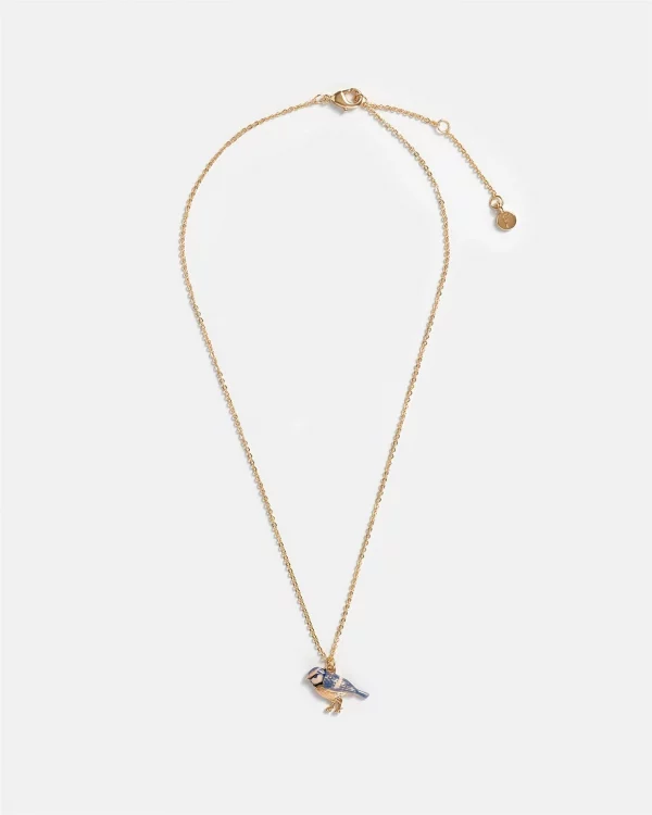 Enamel Blue Tit Short Necklace - Image 2