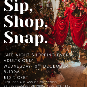 Sip, Shop Snap! Late Night Shopping