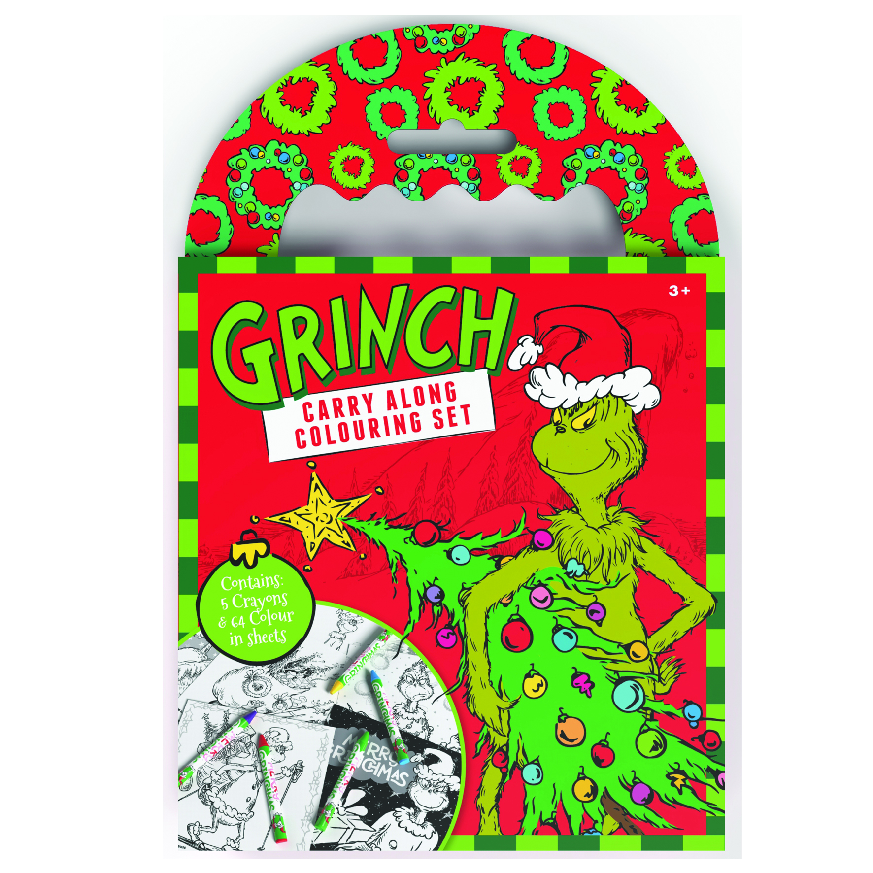 Grinch Christmas Colouring Set