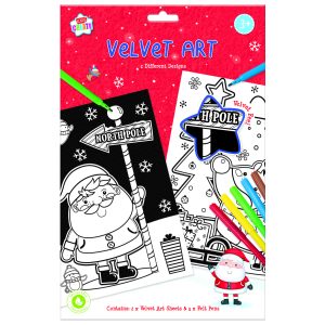 Christmas Velvet Art Colouring Set